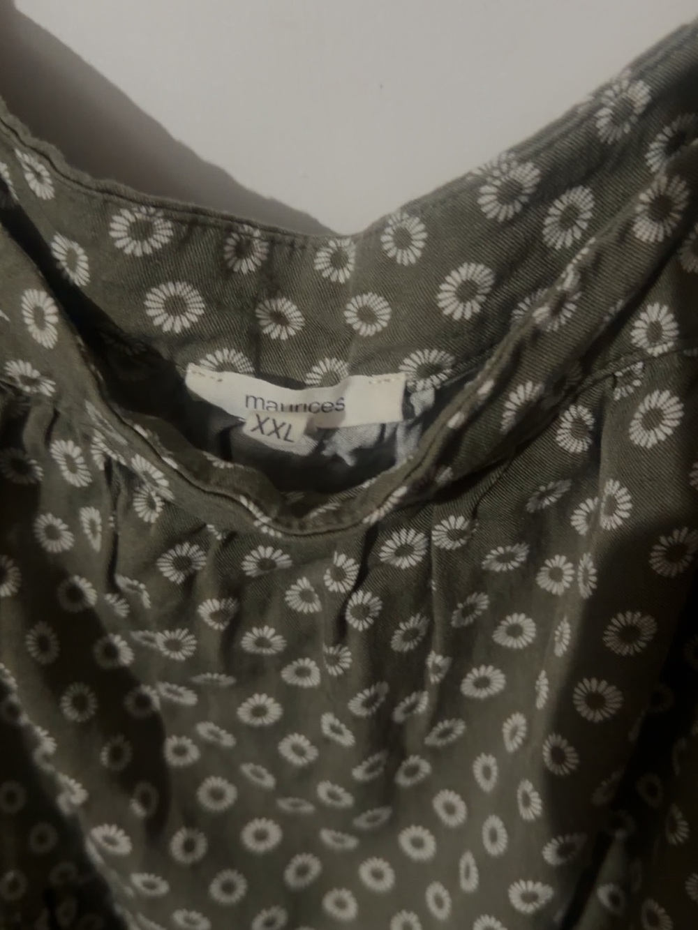 maurices Olive Floral Daisy Print Dress